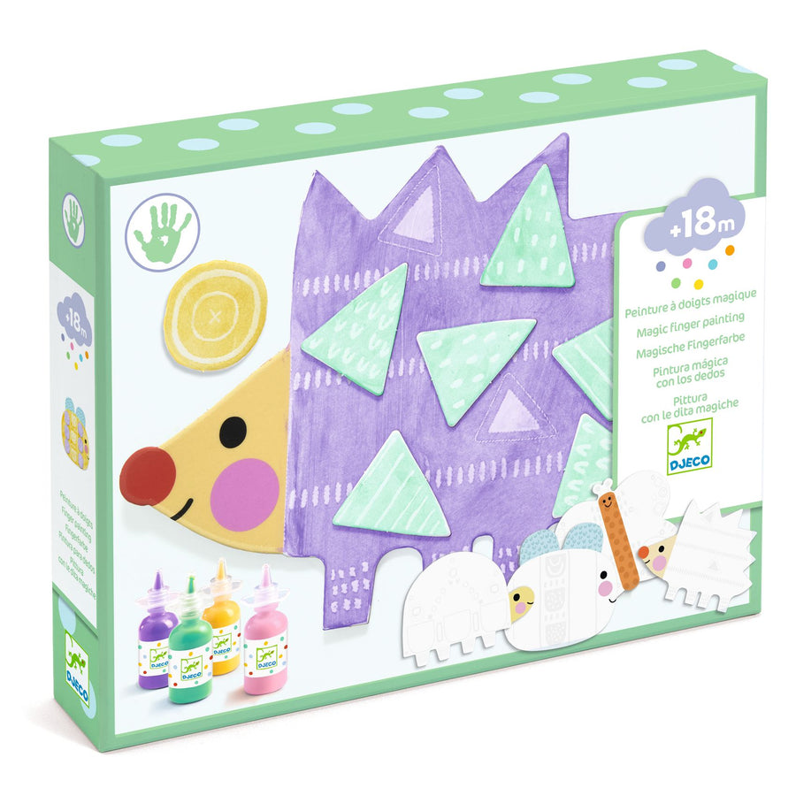 Kit creativo Djeco - Dipengere con le dita- Piccole forme - dai 18 mesi