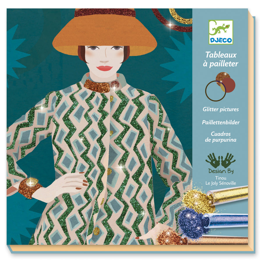 Kit creativo Quadri di glitter Djeco - Moda