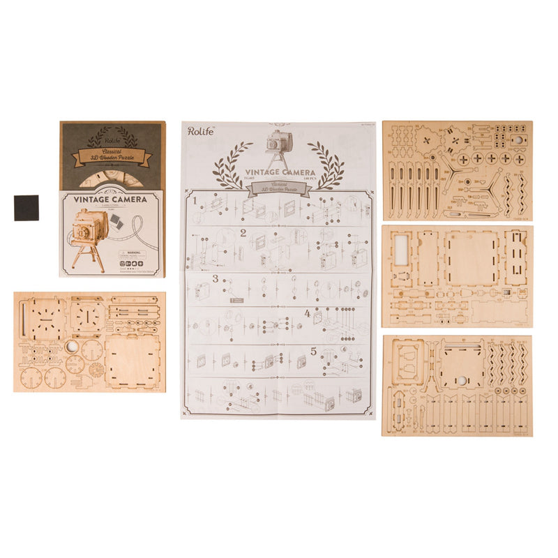 Vintage Camera - Puzzle 3D