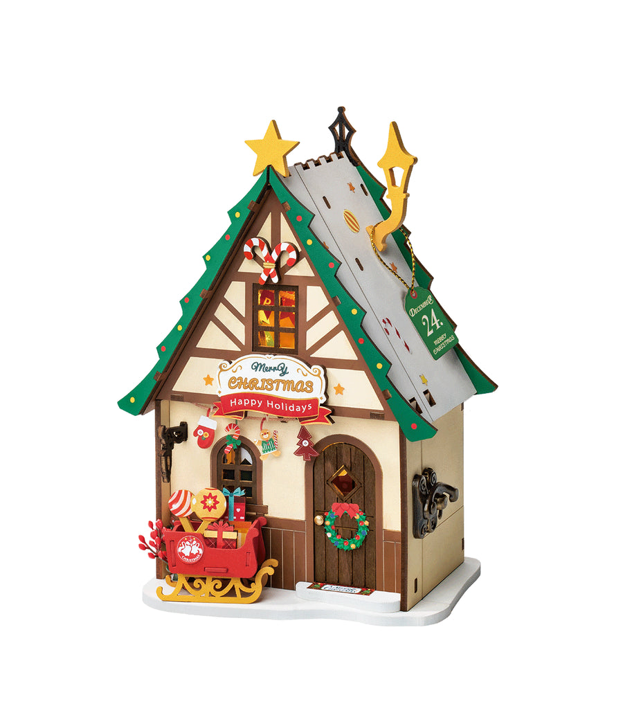 Kit casetta di Natale “Twinkling Christmas House” – Miniatura luminosa fai-da-te