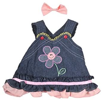 Vestito jeans con fiocco 16"- Teddy Mountain