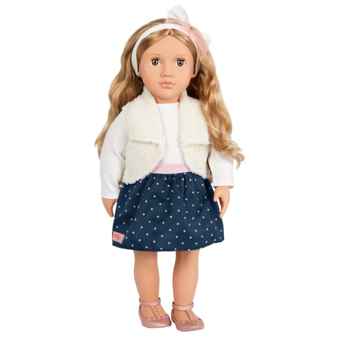 Og Dolls - Doll with Polka Dot Skirt & Headband - Julie-Marie