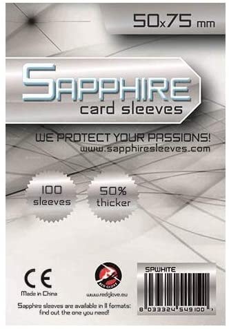 Bustine Sapphire Sleeves - WHITE (50X75mm) 100 pz