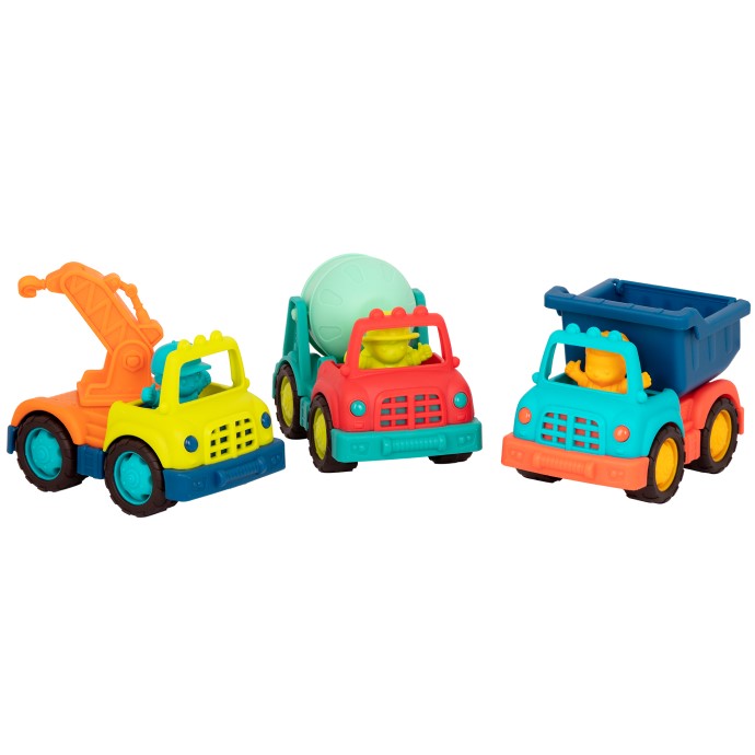B. Toys - Happy Cruisers - 3 Little Truck Set