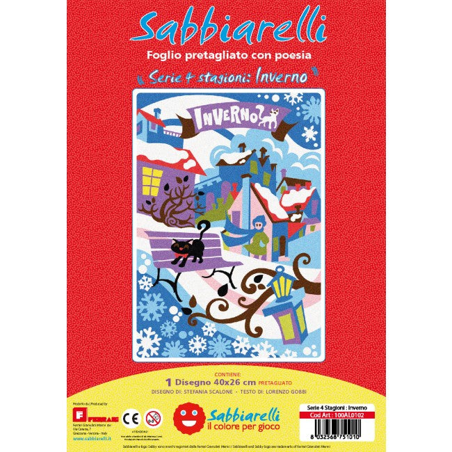 SABBIARELLI - Serie 4 stagioni - INVERNO - 1 maxi disegno (26x40cm)