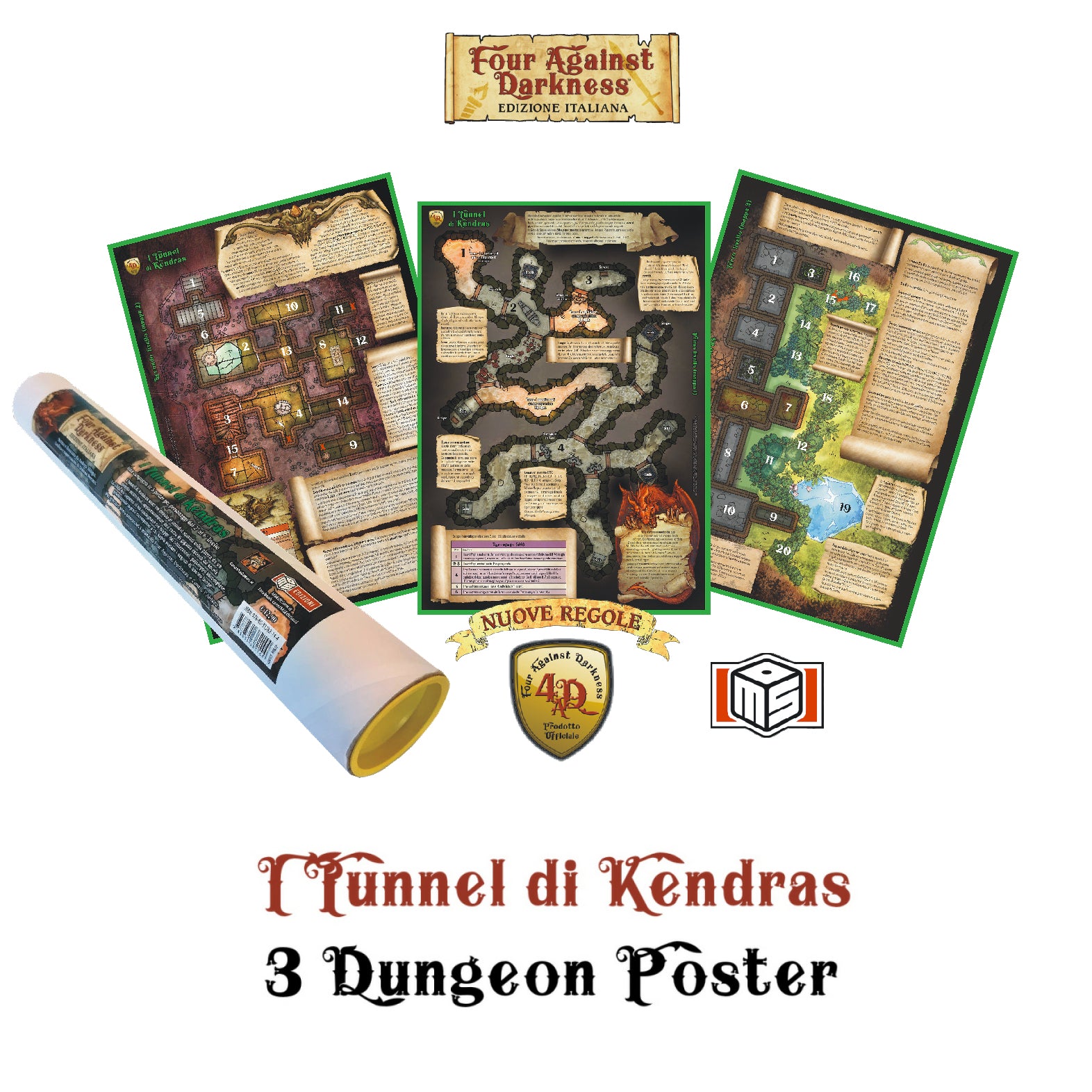 FOUR AGAINST DARKNESS - I TUNNEL KENDRAS - 3 DUNGEON POSTER