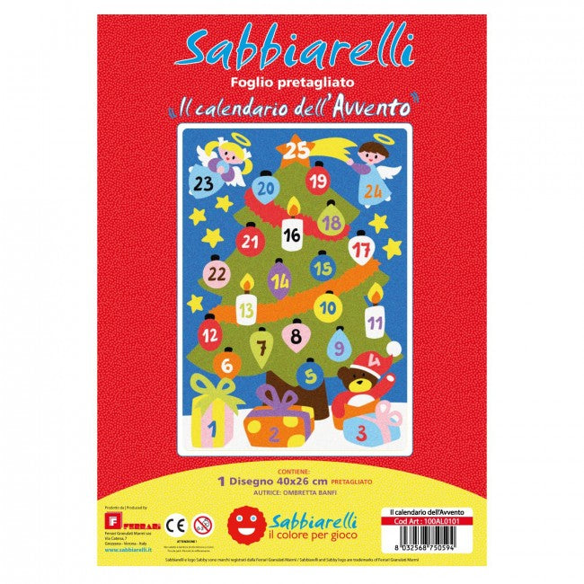 SABBIARELLI - Il calendario dell'Avvento - 1 maxi disegno (26x40cm)