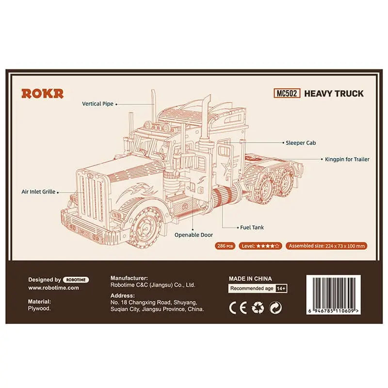 Heavy Truck Camion - Puzzle legno 3D