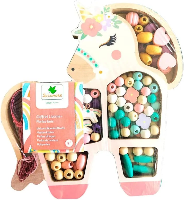 Kit perline di legno - Unicorni