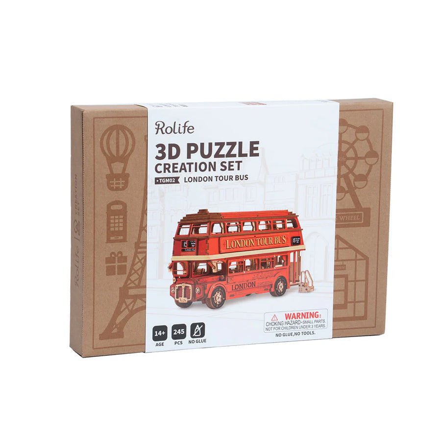 London Tour Bus - Puzzle legno 3D