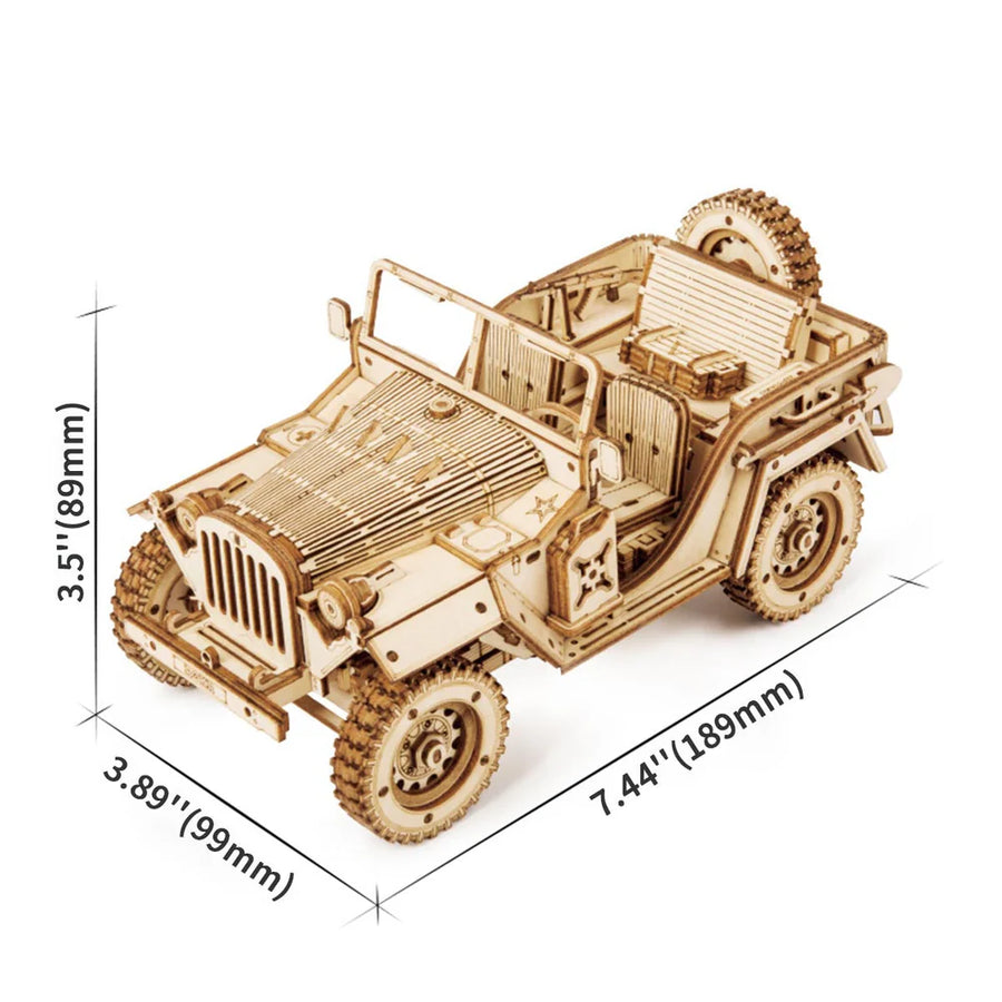 Jeep dell'Esercito - Puzzle legno 3D